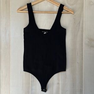 Free People intimately Black Ribbed Women’s Bodysuit